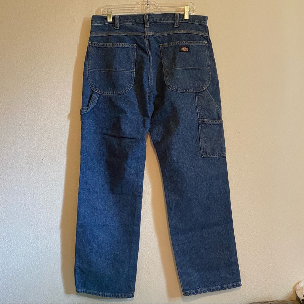 Mens Dickies Carpenters Denim Jeans 34x30 Work Street Baggy Straight Fit
